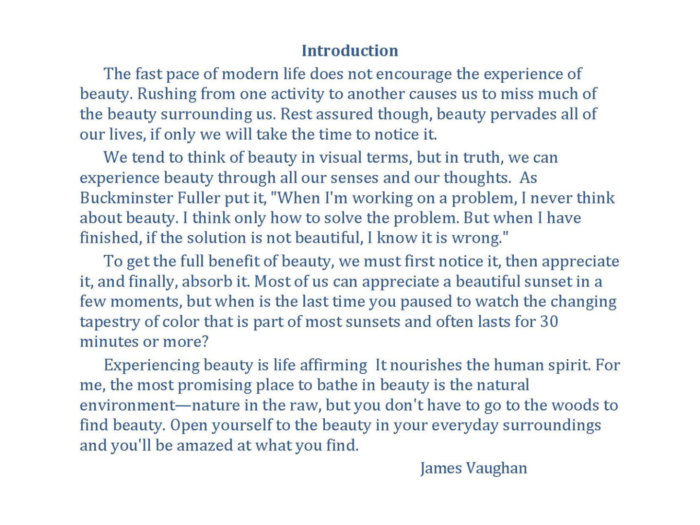 Reflections on Things that Matter by James Vaughan